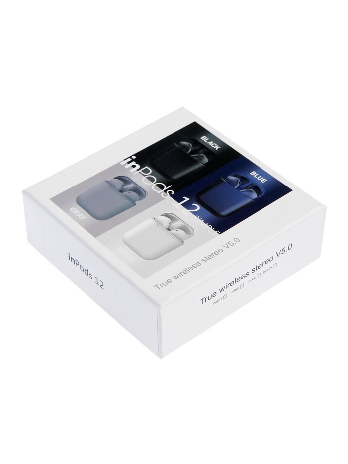 Наушники беспроводные Luazon i12, TWS, вкладыши, Bluetooth 5.0, 35/300 мАч, сенсор, чёрные матовые - фото 51734358 Наушники беспроводные Luazon i12, TWS, вкладыши, Bluetooth 5.0, 35/300 мАч, сенсор, чёрные матовые - фото 51734358