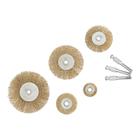 Набор щеток металлических для дрели ON 20-02-500, со шпильками, плоские, 25/38/50/63/75 мм - Фото 2