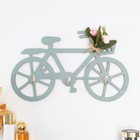 Крючки декоративные дерево "Велосипед с букетом цветов" 22х40х3,5 см - Фото 1