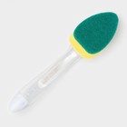 Губка для посуды Доляна, с ручкой дозатором, поролон, абразивное покрытие, 24×5.5×8 см - Фото 6
