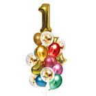 Букет из шаров «День рождения – 1 год», фольга, латекс, набор 21 шт., цвет золотой - фото 9097374