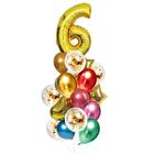 Букет из шаров «День рождения – 6 лет», фольга, латекс, набор 21 шт., цвет золотой - фото 318405055