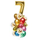 Букет из шаров «День рождения – 7 лет», фольга, латекс, набор 21 шт., цвет золотой - фото 11541656