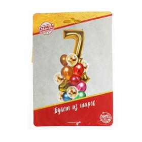 Воздушные шары «День рождения – 7 лет», цифра, 21 шт.