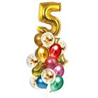 Букет из шаров «День рождения – 5 лет», фольга, латекс, набор 21 шт., цвет золотой - фото 1223915