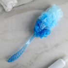 Мочалка на ручке двухцветная Доляна, 30 гр, цвет МИКС - Фото 2