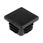 Заглушка ТУНДРА внутренняя 40×40 универсальная, черная - Фото 1