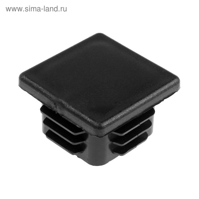Заглушка ТУНДРА внутренняя 40×40 универсальная, черная - Фото 1