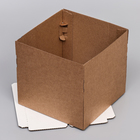 Кондитерская упаковка с окном, крафт, 25 х 25 х 24 см (комплект 5 шт) - фото 23849663