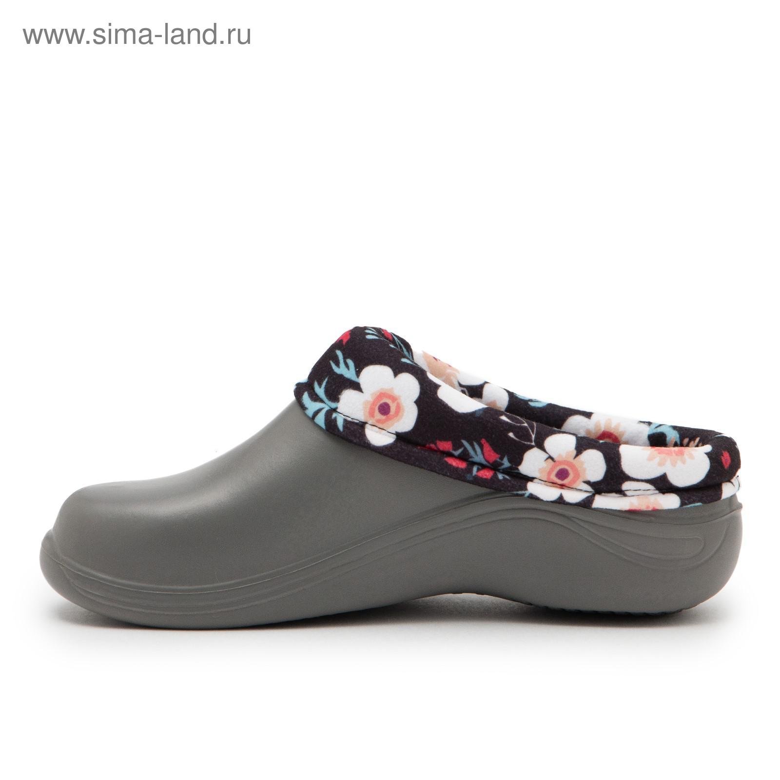 Галоши женские, цвет серый/цветочки, размер 37-38 (5398105) - Купить по ...