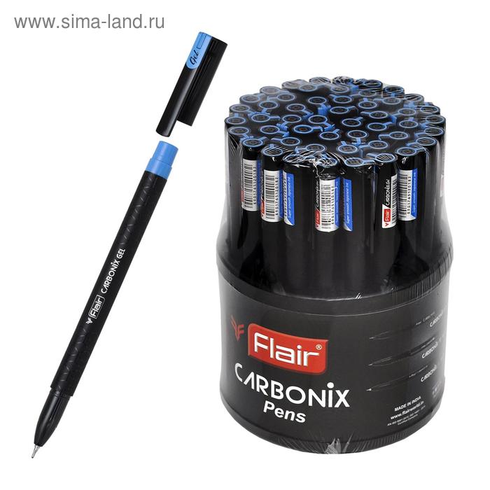 Ручка гелевая Flair CARBONIX - II, узел 0.5 мм, карбоновый корпус, синяя - Фото 1