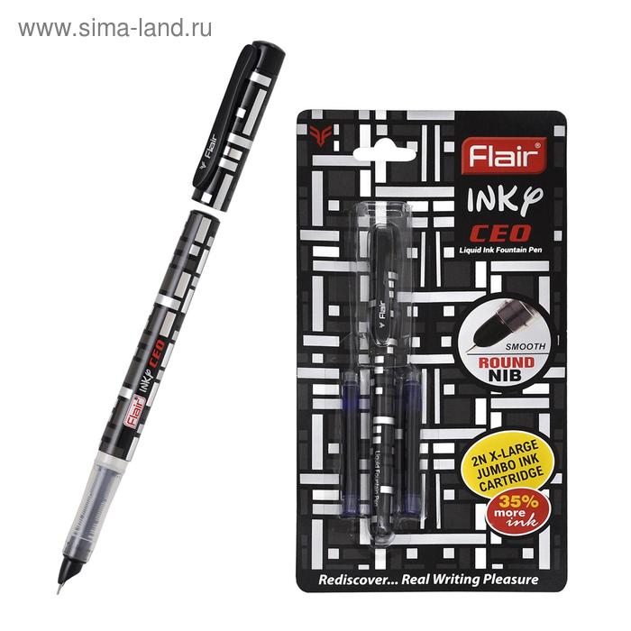 Ручка перьевая "Flair" INCY CEO, узел 0.7мм, 2 корпуса, синяя, в блистере F-1179/син. BL - Фото 1