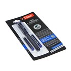 Ручка перьевая Flair CARBONIX INKY, 2 сменных катриджа, чернила синие, блистер - Фото 3