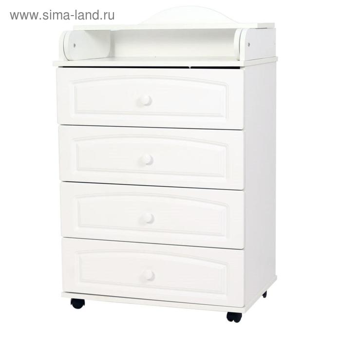 Комод пеленальный «Ричард», 103х64х45 см, МДФ, 4 ящика, цвет белый
