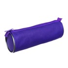 Набор канцелярский 10 предметов (Пенал-тубус 65 х 210 мм, ручки 4 штуки цвет синий , линейка 15 см, точилка, карандаш 2 штуки, текстовыделитель), фиолетовый - Фото 2