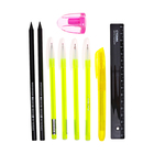 Пенал - тубус с наполнением Calligrata, 65×210 мм, 10 предметов, серый - Фото 8