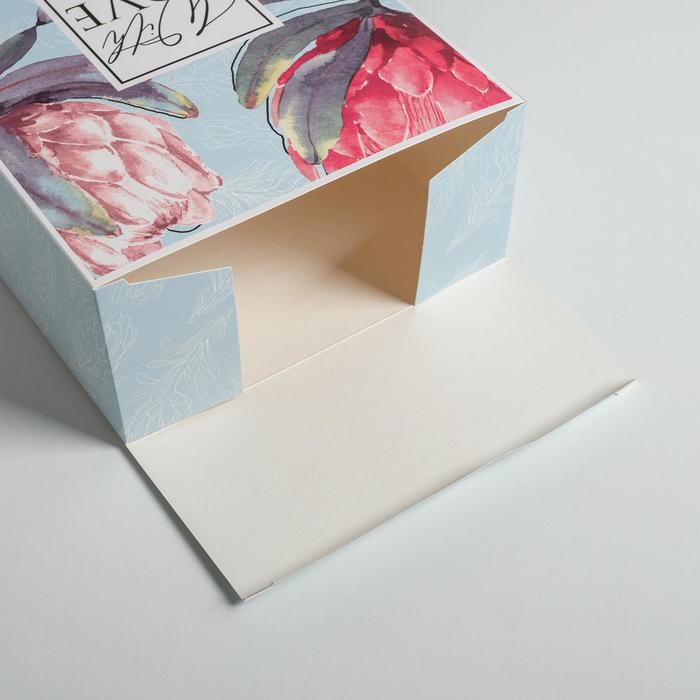 Коробка подарочная складная, упаковка, «Цветы», 22 х 30 х 10 см - фото 1927614252