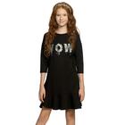 Платье для девочек, рост 116 см, цвет чёрный - фото 295018871