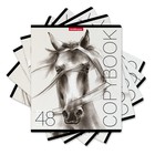 Тетрадь 48 листов в клетку ErichKrause Wild Horse, обложка мелованный картон, блок офсет, МИКС - фото 108457743