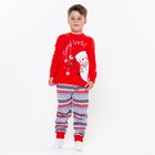 Пижама детская, цвет красный, рост 134 см - Фото 2