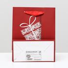Пакет ламинированный "Красный подарок", 11,5 x 14,5 x 6 см - Фото 2