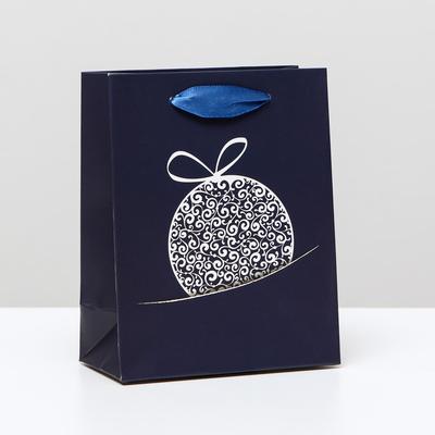 Пакет ламинированный "Шар новогодний", 11,5 x 14,5 x 6 см