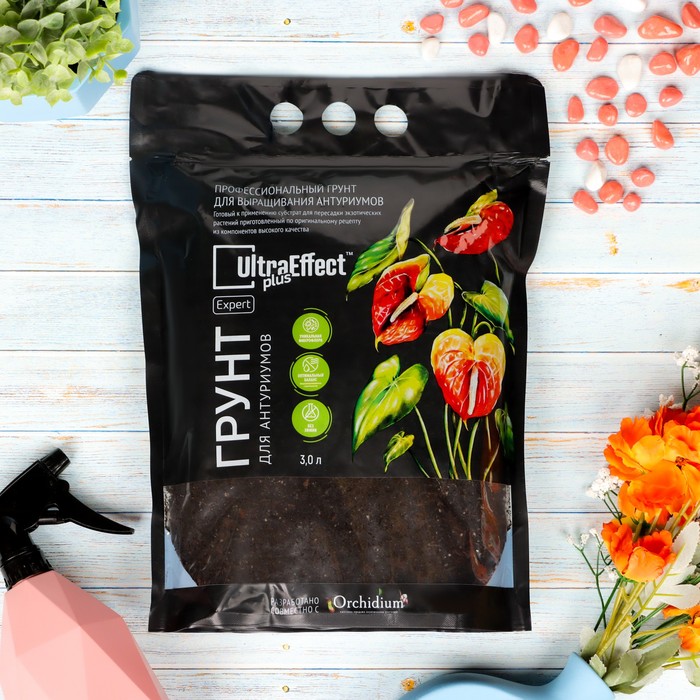 Грунт премиальный для выращивания антуриумов UltraEffect Plus Expert, 3 л - Фото 1