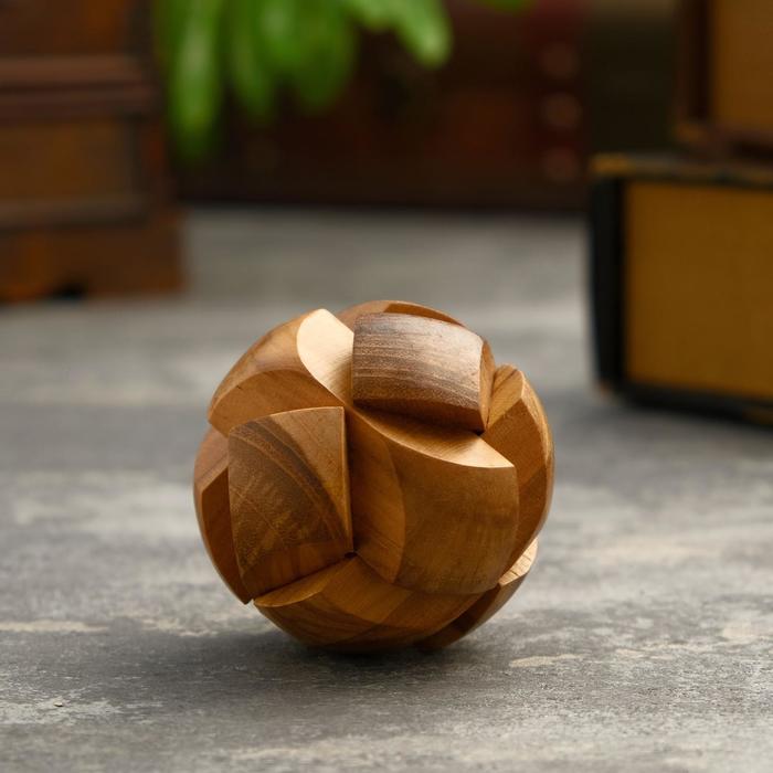 Головоломка из дерева «Шарик», 6 частей, 6×6×6 см