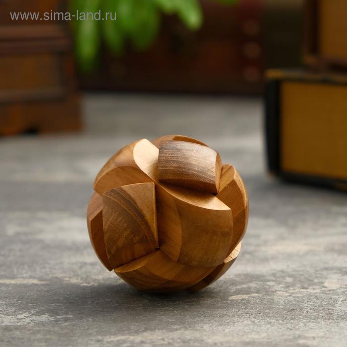 Головоломка из дерева «Шарик», 6 частей, 6×6×6 см - Фото 1