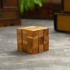 Головоломка из дерева "Куб" 6,5х6,5х6,5 см - фото 9098349