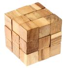 Головоломка из дерева "Куб" 6,5х6,5х6,5 см - Фото 3