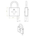 Замок висячий ТУНДРА, контрольный ВС-5 цинк, 1 шт. - фото 24710918