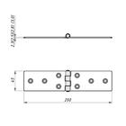 Петля карточная ТУНДРА, 200х45 мм, без покрытия, 1 шт. - фото 21148074