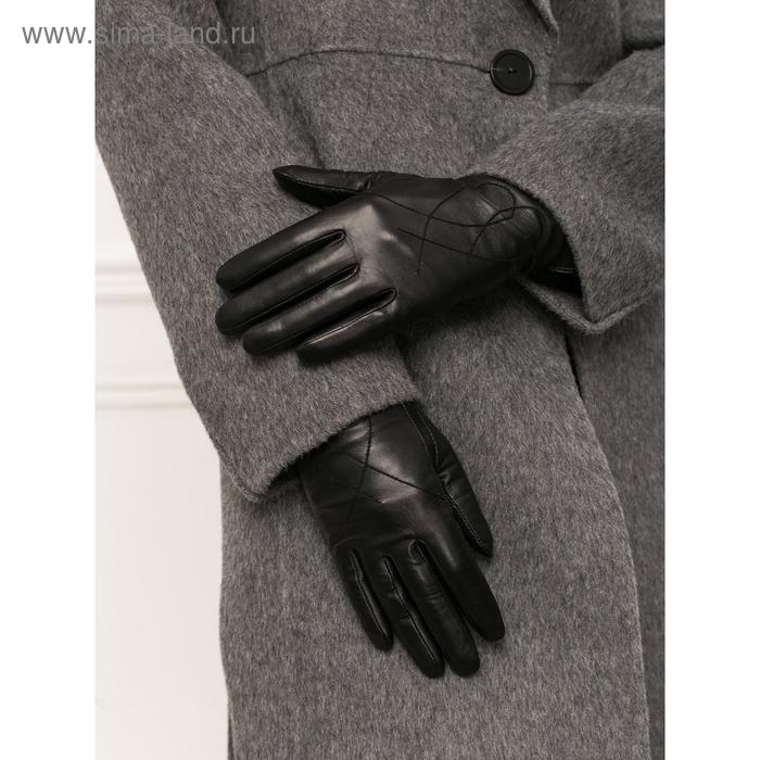 Перчатки женские п/ш LB-0170-sh цвет черный, размер 7.5