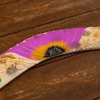 Сувенир из дерева "Бумеранг" фиолетовый цветок 50х12х1 см - Фото 2