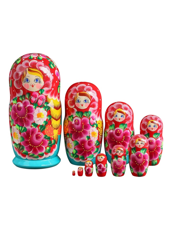 Матрёшка 10 в 1, расписная большая, МИКС - Фото 1