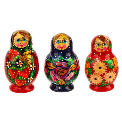 Матрёшка 3 в 1, расписная, МИКС