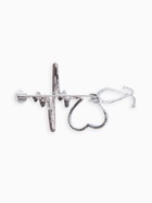 Брошь« Стетоскоп» кардиограмма, цвет синий в серебре - Фото 2