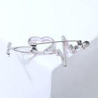 Брошь «Стетоскоп» кардиограмма, цвет красный в серебре - Фото 2