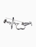 Брошь «Стетоскоп» кардиограмма, цвет красный в серебре - Фото 4