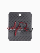 Брошь «Стетоскоп» кардиограмма, цвет красный в серебре - Фото 5