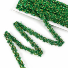 Тесьма зелёная, 1.5 см, в рулоне 10 м - Фото 2