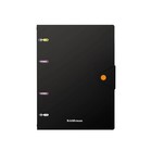 Тетрадь на кольцах ErichKrause. Accent А5, 80 листов, в клетку, пластиковая обложка, на кнопке, блок офсет, 100% белизна, МИКС - Фото 3