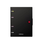 Тетрадь на кольцах ErichKrause. Accent А5, 80 листов, в клетку, пластиковая обложка, на кнопке, блок офсет, 100% белизна, МИКС - Фото 6