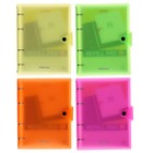 Тетрадь на кольцах ErichKrause. Neon А5, 80 листов, в клетку, пластиковая обложка, на кнопке, блок офсет, 100% белизна, МИКС - Фото 2