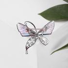Брошь посеребрение «Бабочка» стеклянная, малышка, цвет бело-фиолетовый в серебре - Фото 2