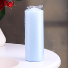 Свеча - цилиндр, 5х15 см, голубая лакированная, 14 ч - Фото 2