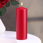 Свеча - цилиндр, 5х15 см, бордо лакированная, 14 ч - Фото 2