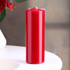 Свеча - цилиндр, 5х15 см, бордо лакированная, 14 ч - Фото 3