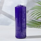 Свеча - цилиндр, 5х15 см, фиолетовая лакированная - Фото 2